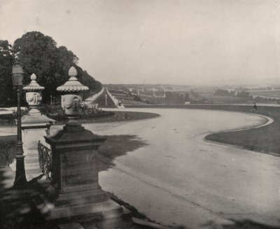 وادي نهر السين ، من قلعة سان جيرمان (b / w photo) بواسطة مصور فرنسي