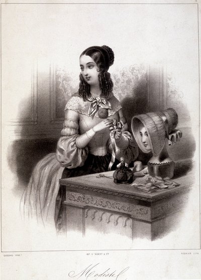 19th century modist. بواسطة المدرسة الفرنسية