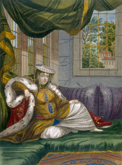امرأة يهودية في لباس رسمي ، حوالي 1708 بواسطة المدرسة الفرنسية