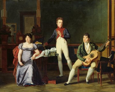 موسيقي وعائلته ، ربما فرناندو سور (1778-1839) بواسطة المدرسة الفرنسية