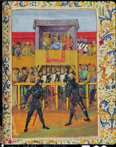 بطولة القتال اليدوي ، من Le Jouvencel بواسطة Jean de Bueil بواسطة المدرسة الفرنسية