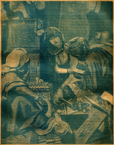 A bazaar in Lahore, India. Engraving in “La Terre Illustree”” n°94 of 25 August 1892. بواسطة المدرسة الفرنسية