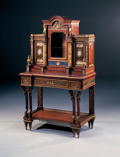A bureau de dame، by Maison Millet، c 1880 (ormolu & amp ؛ أحجار شبه كريمة مثبتة على الجوز والماهوجني) (362850) بواسطة المدرسة الفرنسية