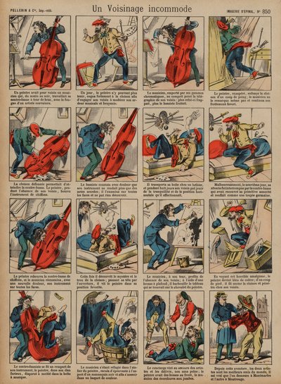 A dispute between neighbours (coloured engraving) بواسطة المدرسة الفرنسية