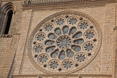 منظر خارجي لنافذة الوردة الغربية بواسطة المدرسة الفرنسية