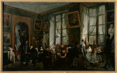 فصل رسم نسائي، حوالي عام 1810، حوالي عام 1810 (زيت على قماش) بواسطة المدرسة الفرنسية