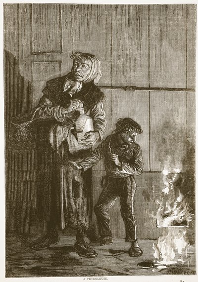 بنزين ، أبريل 1871 ، توضيح من تاريخ كاسيلز للحرب بين فرنسا وألمانيا ، 1870-1871 بواسطة المدرسة الفرنسية