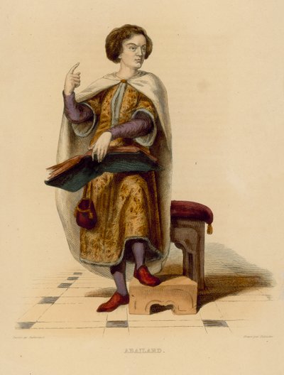 Abailard (نقش ملون) بواسطة المدرسة الفرنسية