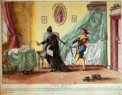 آبي رينال في هذيان ، 1790 ج (النقش اليدوي) بواسطة المدرسة الفرنسية