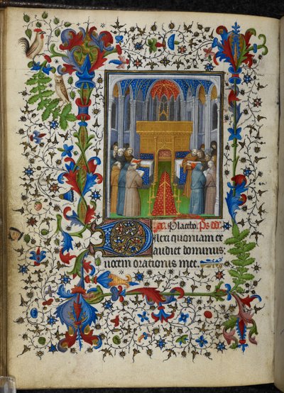 أضف 16997 f.171v مكاتب الموتى (صلاة الغروب) من Chevalier Hours ، حوالي 1420 (رق) بواسطة المدرسة الفرنسية