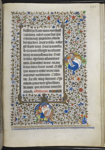 أضف Ms 18850 f.286r كتاب الصلوات (ساعات بيدفورد) حوالي 1410-30 (حبر ، لون وذهب على ورق رقيق) بواسطة المدرسة الفرنسية