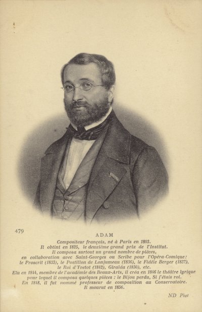 أدولف آدم ، ملحن فرنسي وناقد موسيقي (1803-1856) بواسطة المدرسة الفرنسية