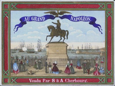 Advertisement for Au Grand Napoleon (colour litho) بواسطة المدرسة الفرنسية