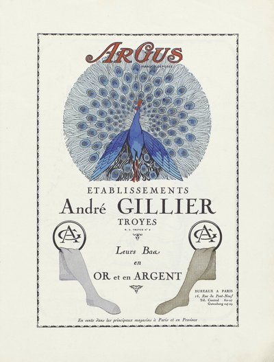 إعلان لمؤسسة Etablissements Andre Gillier، حانة 1924 (طباعة بالاستنسل) بواسطة المدرسة الفرنسية