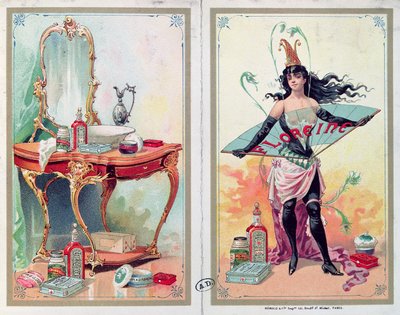 إعلان عن مستحضرات التجميل من فلورين c.1900 بواسطة المدرسة الفرنسية