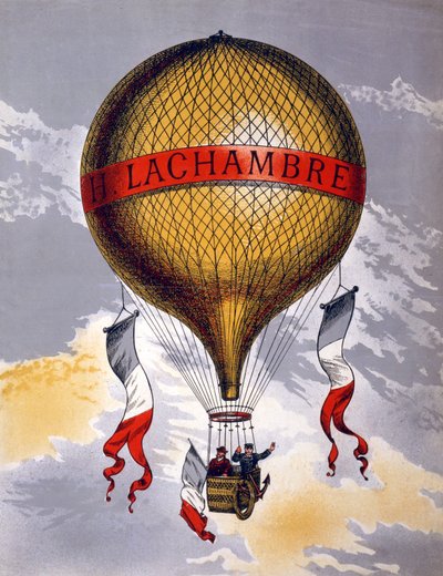 إعلان للبالونات المصنعة من قبل H. Lachambre ، 1880-1900 بواسطة المدرسة الفرنسية