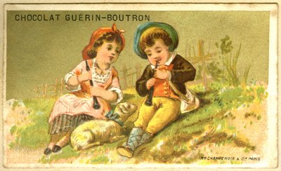 الطباعة الحجرية الملونة الإعلانية لشوكولاتة Guérin Boutron (Chromolithograph) بواسطة المدرسة الفرنسية