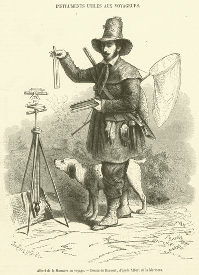 Albert de la Marmora en voyage (engraving) بواسطة المدرسة الفرنسية
