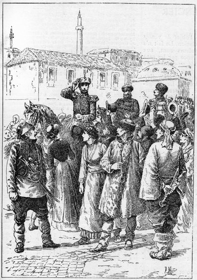 ألكسندر باتنبرغ - ألكسندر الأول ملك بلغاريا أو ألكسندر باتنبرغ (1857-1893) يصل إلى فيليبوبولي ليعلن اتحاد رومانيا وبلغاريا ، في "" العالم المصور " بواسطة المدرسة الفرنسية