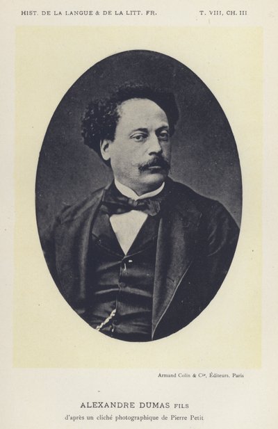 Alexandre Dumas fils (litho) بواسطة المدرسة الفرنسية
