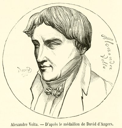 Alexandre Volta (engraving) بواسطة المدرسة الفرنسية