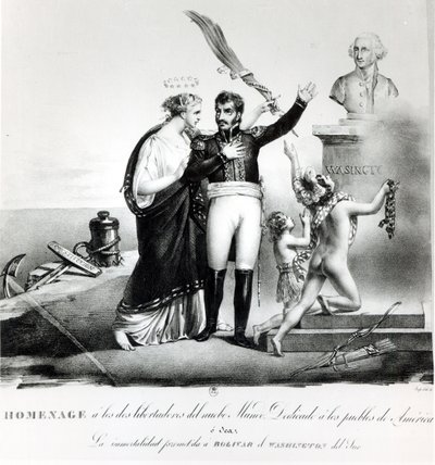 صورة مجردة للجنرال سيمون بوليفار (1783-1830) ج .1840 بواسطة المدرسة الفرنسية