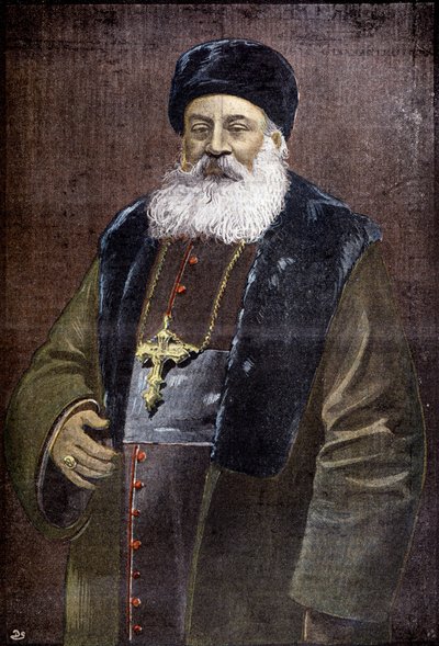 ألفونس فافييه (1837-1905)، اللازاري الفرنسي، بطل مقر المفوضيات من قبل الملاكمين، في عام 1900 (نقش) بواسطة المدرسة الفرنسية