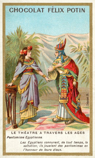 Ancient Egyptian pantomime (chromolitho) بواسطة المدرسة الفرنسية