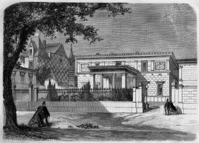 العمارة القديمة: منظر لواجهة منزل "الأمير نابليون" بومبيان (1822-1891) بناه المهندس المعماري ألفريد نورماند. باريس ، شارع مونتين بواسطة المدرسة الفرنسية