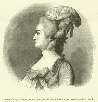 Anne Vallayer-Coster, peintre francaise du dix-huitieme siecle (engraving) بواسطة المدرسة الفرنسية