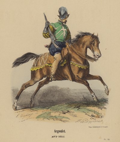 Argoulet, XVIe Siecle (coloured engraving) بواسطة المدرسة الفرنسية
