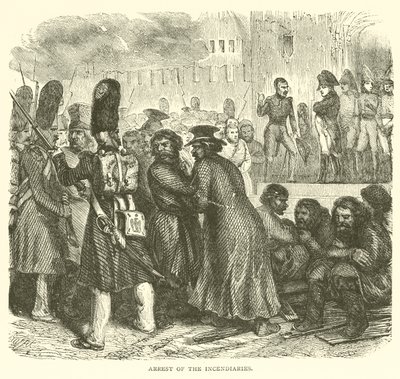 Arrest of the incendiaries (engraving) بواسطة المدرسة الفرنسية