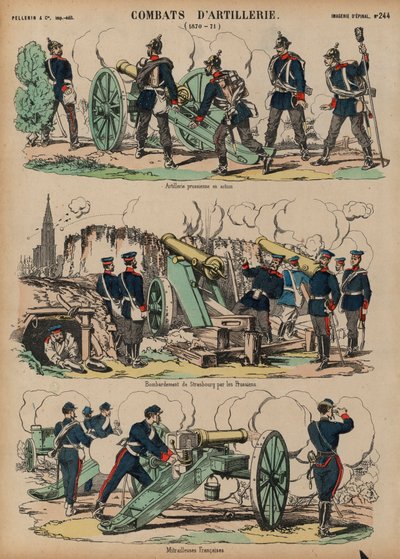 المدفعية أثناء العمل ، الحرب الفرنسية البروسية ، 1870-1871 بواسطة المدرسة الفرنسية