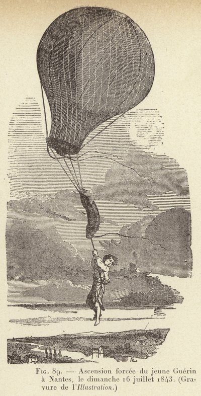 Ascension forcee du jeune Guerin a Nantes, le dimanche 16 juillet 1843 بواسطة المدرسة الفرنسية