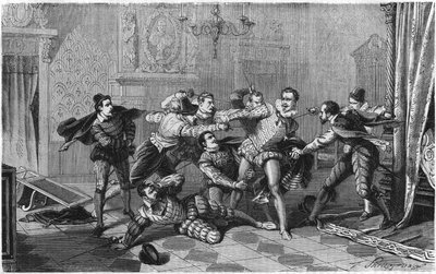 اغتيال هنري الأول من لورين ، دوق Guise المعروف باسم Balafre (1550-1588) ، 23 ديسمبر بواسطة المدرسة الفرنسية