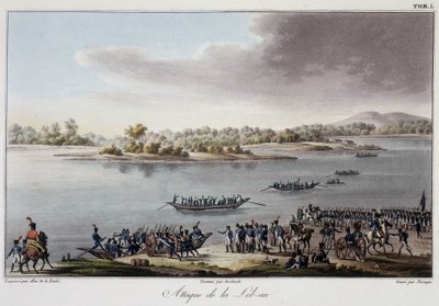 هجوم لوباو عام 1809 - في "الملخص التاريخي للحرب بين فرنسا والنمسا عام 1809" بواسطة المدرسة الفرنسية