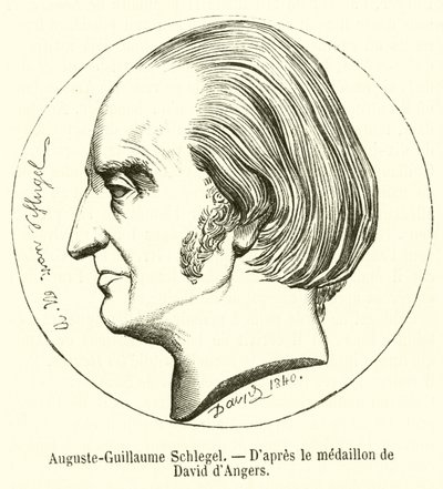 Auguste-Guillaume Schlegel (نقش) بواسطة المدرسة الفرنسية