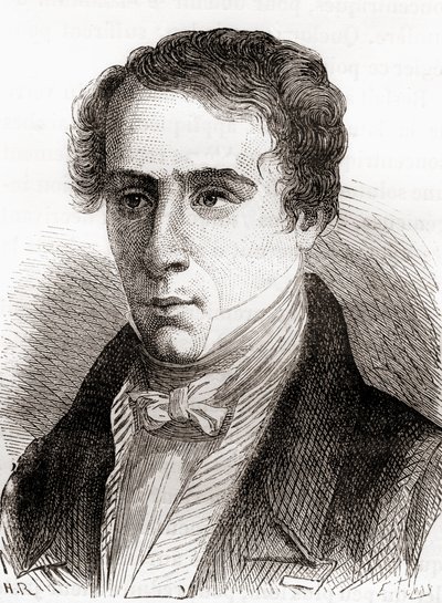 Augustin-Jean Fresne ، من "Les Merveilles de la Science" ، نُشر عام 1870 (نقش) بواسطة المدرسة الفرنسية