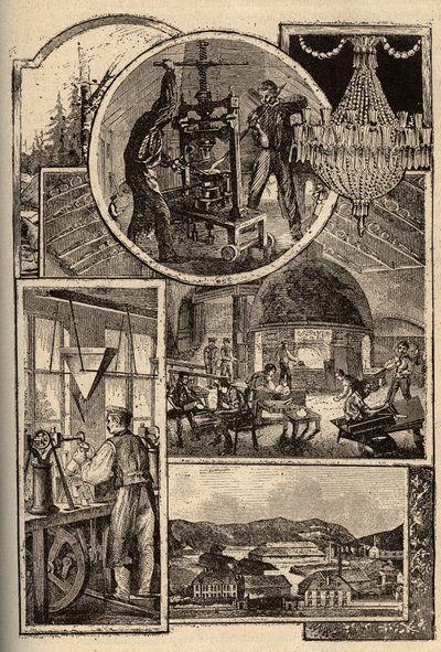 Baccarat - Crystalleries - Meurthe-et-Moselle - - نقش في "" PATRIE - صورة وصف مقتضب لفرنسا في 6 مجلدات بواسطة LUCIEN HUARD - نهاية القرن التاسع عشر بواسطة المدرسة الفرنسية