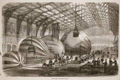 مصنع البالون ، توضيح من كاسيلس تاريخ الحرب بين فرنسا وألمانيا ، 1870-1871 بواسطة المدرسة الفرنسية
