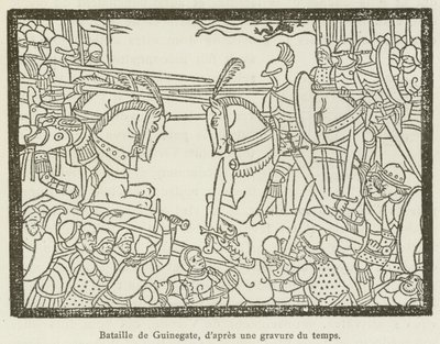 Bataille de Guinegate (engraving) بواسطة المدرسة الفرنسية