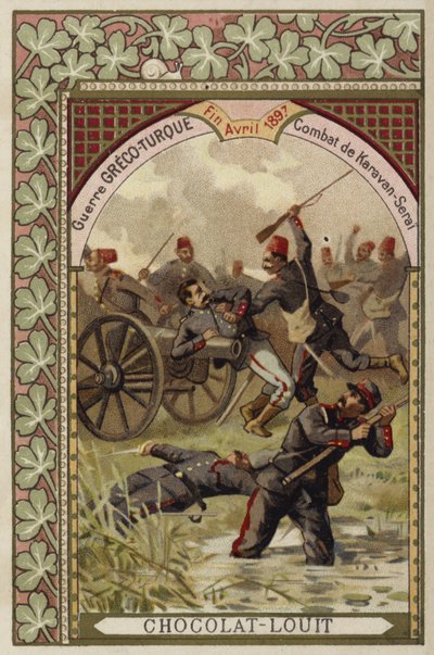 معركة كارافان سيراي ، الحرب اليونانية التركية ، أبريل 1897 بواسطة المدرسة الفرنسية