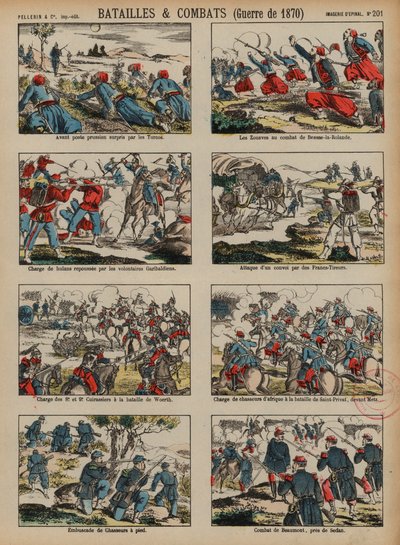 معارك الحرب الفرنسية البروسية ، 1870-1871 بواسطة المدرسة الفرنسية
