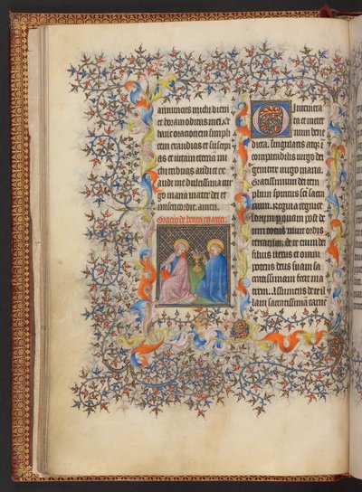 كتاب الصلوات ، إضافة MS 32454 f.14v ، فرنسا بواسطة المدرسة الفرنسية