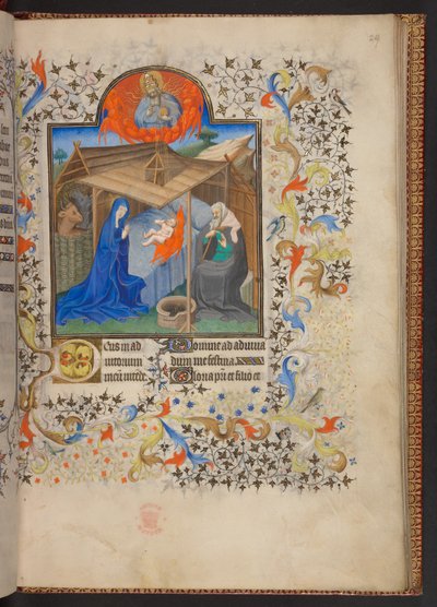 كتاب الصلوات ، إضافة MS 32454 f.29r ، فرنسا بواسطة المدرسة الفرنسية