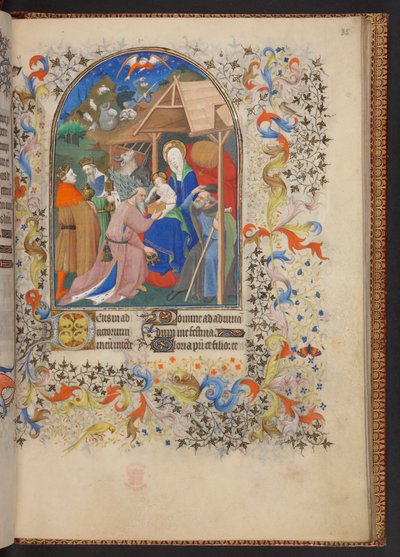 كتاب الصلوات ، إضافة MS 32454 f.35r ، فرنسا بواسطة المدرسة الفرنسية