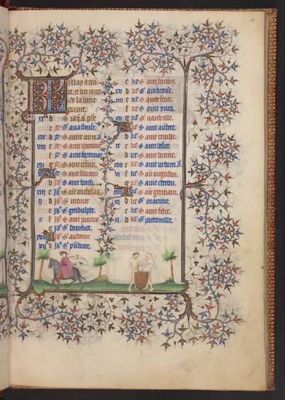 كتاب الصلوات ، إضافة MS 32454 f.4r ، فرنسا بواسطة المدرسة الفرنسية
