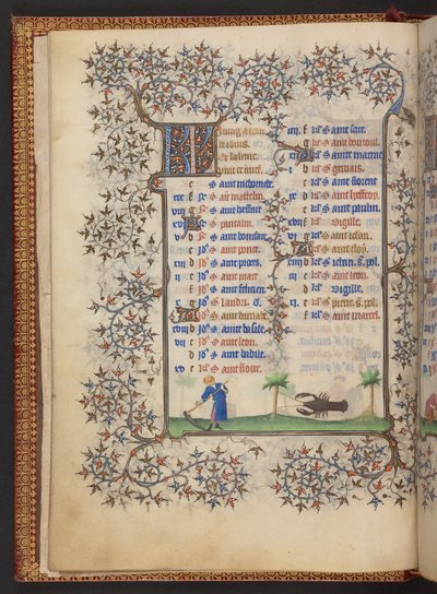 كتاب الصلوات ، إضافة MS 32454 f.4v ، فرنسا بواسطة المدرسة الفرنسية