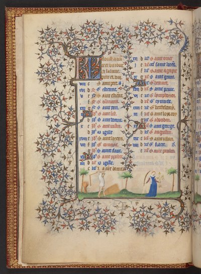 كتاب الصلوات ، إضافة MS 32454 f.5v ، فرنسا بواسطة المدرسة الفرنسية