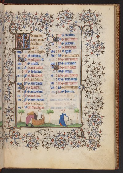 كتاب الصلوات، أضف MS 32454 f.6r، فرنسا بواسطة المدرسة الفرنسية